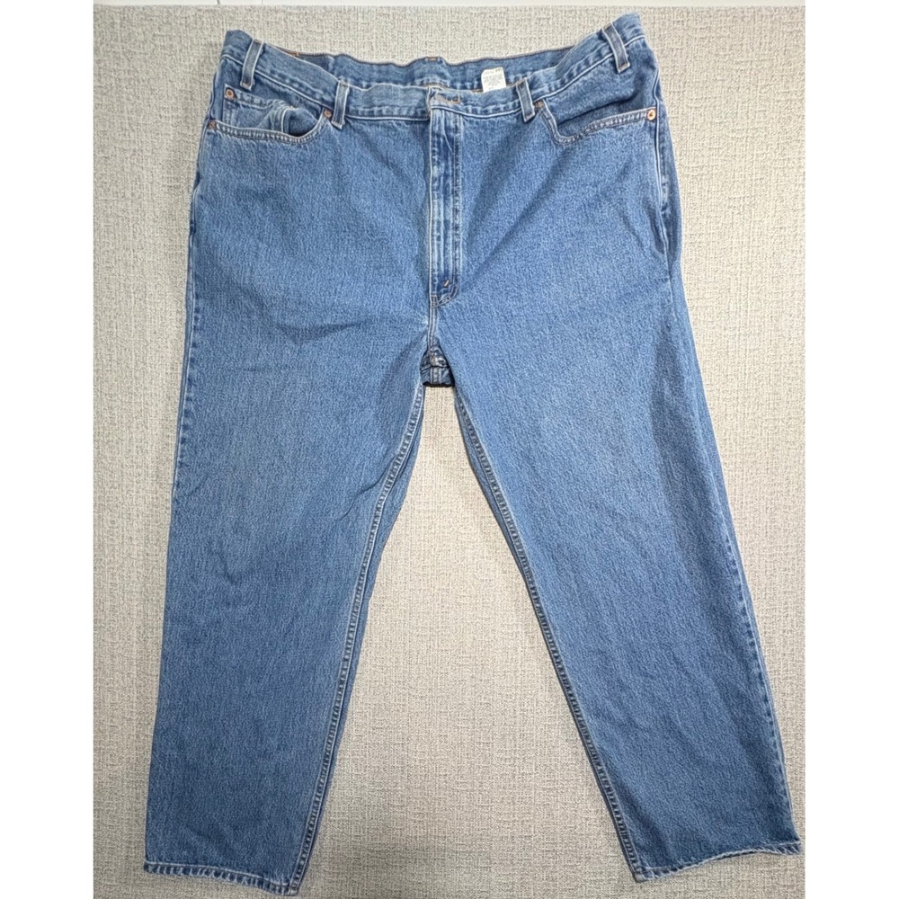 Levis 550 Relaxed Fit Jeans Mens 46x30 Blue Denim Made in USA Tapered Leg
